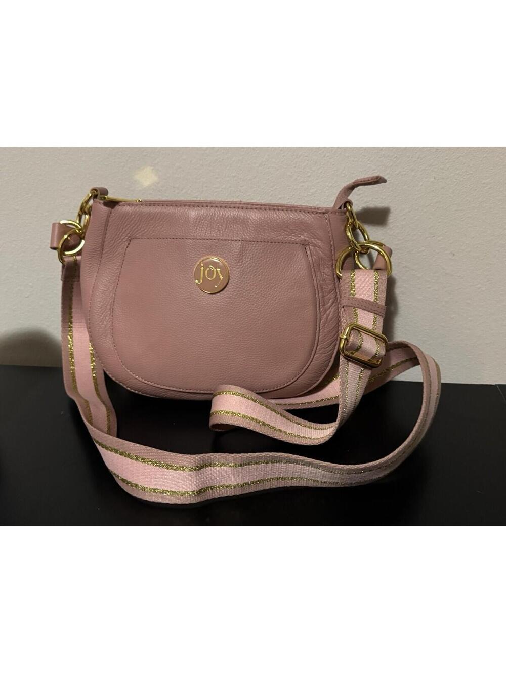 Joy Mangano Pink Organizer Handbag Shoulder Bag Multi Pocket Tote Purse